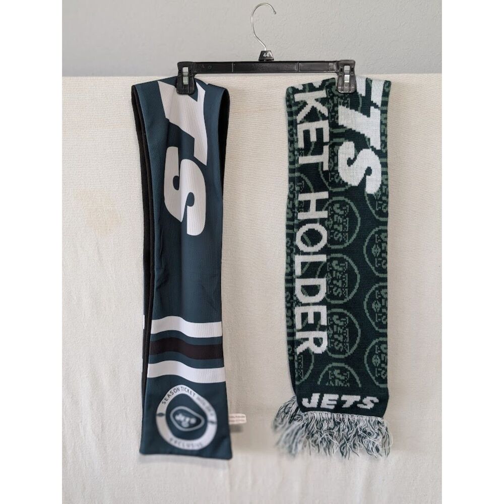 New York NY Jets Scarf Season Ticket Holder Bundle of 2
